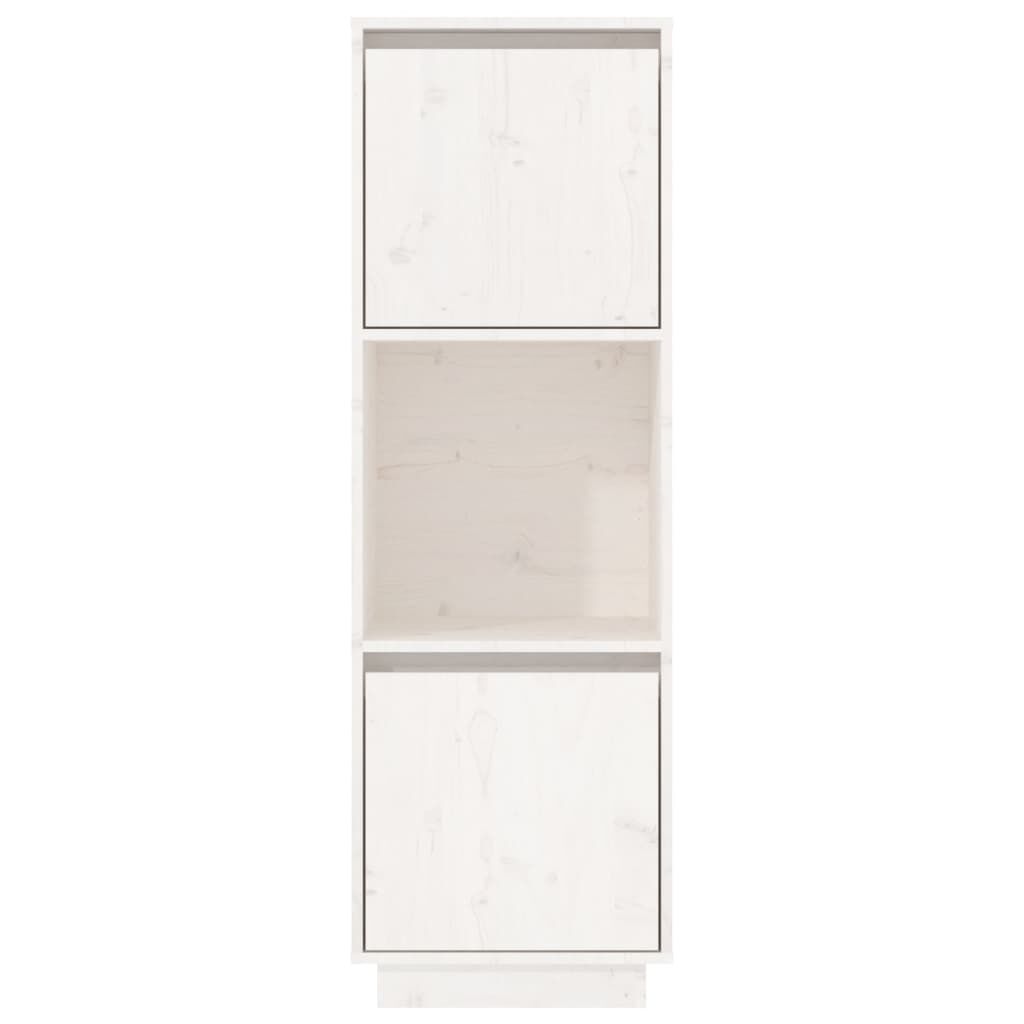 vidaXL Ντουλάπι Ψηλό Λευκό 38 x 35 x 117 εκ. από Μασίφ Ξύλο Πεύκου