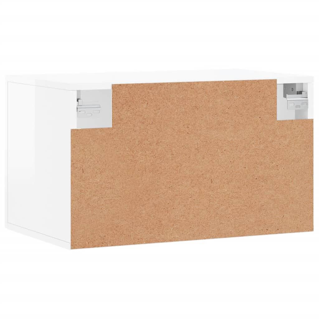 vidaXL Ντουλάπι Τοίχου Γυαλιστερό Λευκό 60x36,5x35 εκ. Επεξεργ. Ξύλο