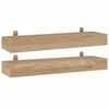 vidaXL Ράφια Τοίχου 2 τεμ. 60 x 15 x 4 εκ. από Μασίφ Ξύλο Teak