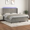 vidaXL &Kappa;&rho;&epsilon;&beta;ά&tau;&iota; Boxspring &mu;&epsilon; &Sigma;&tau;&rho;ώ&mu;&alpha; & LED &Alpha;&nu;.&Gamma;&kappa;&rho;&iota; 180x200 &epsilon;&kappa;. &Beta;&epsilon;&lambda;&omicron;ύ&delta;&iota;&nu;&omicron;