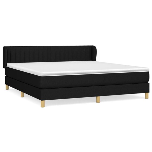vidaXL &Kappa;&rho;&epsilon;&beta;ά&tau;&iota; Boxspring &mu;&epsilon; &Sigma;&tau;&rho;ώ&mu;&alpha; &Mu;&alpha;ύ&rho;&omicron; 160x200 &epsilon;&kappa;. &Upsilon;&phi;&alpha;&sigma;&mu;ά&tau;&iota;&nu;&omicron;