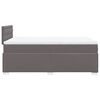 vidaXL Κρεβάτι Boxspring με Στρώμα Γκρι 120x190εκ. από Συνθετικό Δέρμα