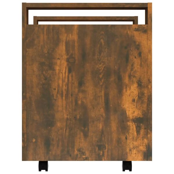 vidaXL Γραφείο Τρόλεϊ Καφέ Δρυς 60x45x60 εκ. από Επεξεργασμένο Ξύλο