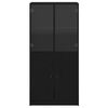 vidaXL Highboard Μαύρο 68 x 37 x 142 εκ Επεξεργασμένο ξύλο
