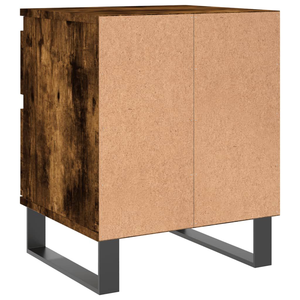 vidaXL Κομοδίνο Καπνιστή Δρυς 40 x 35 x 50 εκ. από Επεξεργ. Ξύλο