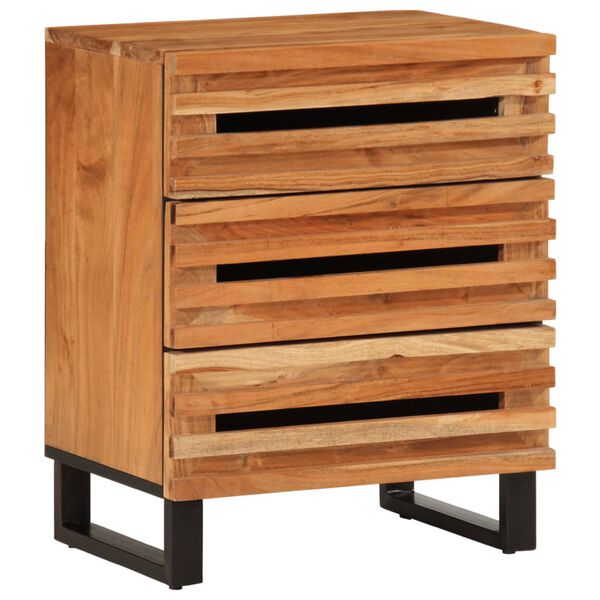 vidaXL Κομοδίνο 50x34x62 εκ. από Μασίφ Ξύλο Ακακίας