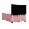 vidaXL Κρεβάτι Boxspring με Στρώμα Ροζ 140x190 εκ. Βελούδινο