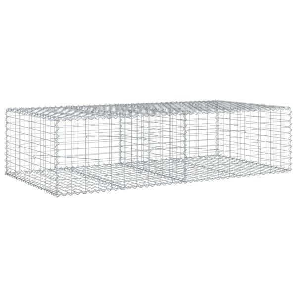 vidaXL Συρματοκιβώτιο με Κάλυμμα 200x100x50εκ. από Γαλβανισμένο Χάλυβα
