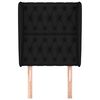 vidaXL Κεφαλάρι με Πτερύγια Μαύρο 83x23x118/128 εκ. Υφασμάτινο