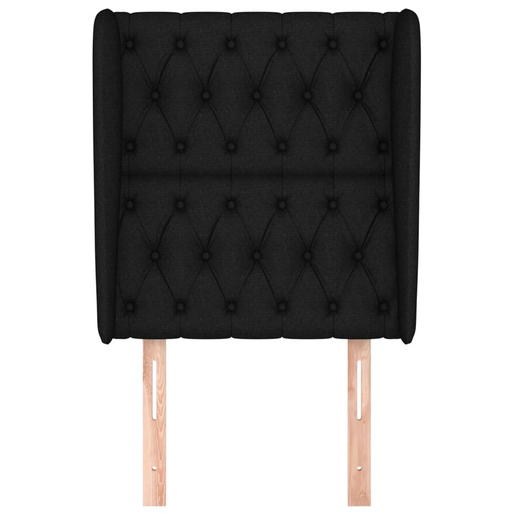 vidaXL Κεφαλάρι με Πτερύγια Μαύρο 83x23x118/128 εκ. Υφασμάτινο