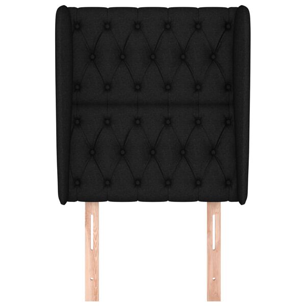 vidaXL Κεφαλάρι με Πτερύγια Μαύρο 83x23x118/128 εκ. Υφασμάτινο