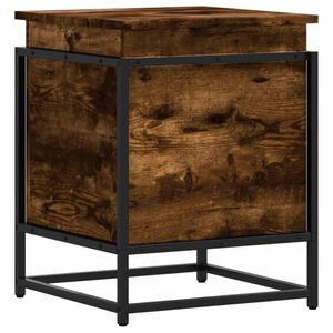 vidaXL Κουτί Αποθήκευσης με Καπάκι Δρυς 40x40x51,5 εκ. Επεξ. Ξύλο