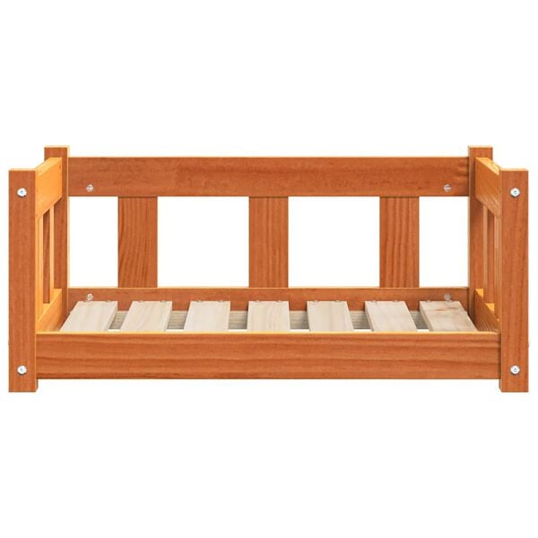 vidaXL Κρεβάτι Σκύλου με αποθήκευση Κερωτό καφέ 65,5 x 50,5 x 28 cm