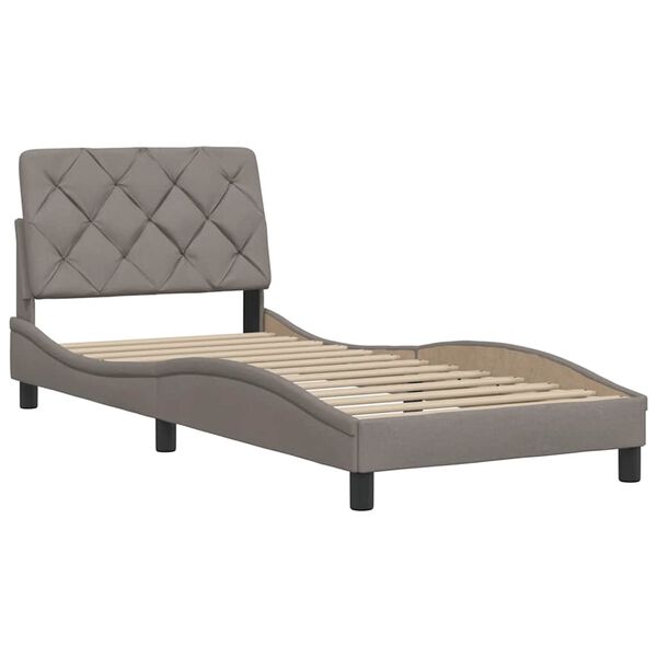 vidaXL Σκελετός Κρεβατιού Χωρίς Στρώμα Taupe 80x200 εκ. Υφασμάτινο