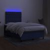 vidaXL &Kappa;&rho;&epsilon;&beta;ά&tau;&iota; Boxspring &mu;&epsilon; &Sigma;&tau;&rho;ώ&mu;&alpha; & LED &Mu;&pi;&lambda;&epsilon; 120x190&epsilon;&kappa;. &Upsilon;&phi;&alpha;&sigma;&mu;ά&tau;&iota;&nu;&omicron;