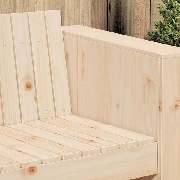 vidaXL Καναπές Κήπου Καφέ 134 x 60 x 62 cm Στερεά ξυλεία πεύκου