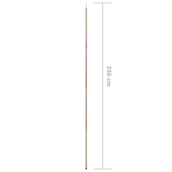 vidaXL Στύλοι για Πανί Σκίασης 2 τεμ. 250 εκ. από Γαλβανισμένο Ατσάλι