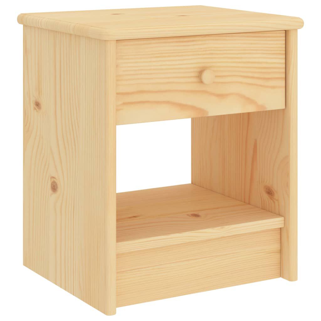 vidaXL Κομοδίνο Ανοιχτό Ξύλο 35 x 30 x 47 εκ. από Μασίφ Ξύλο Πεύκου