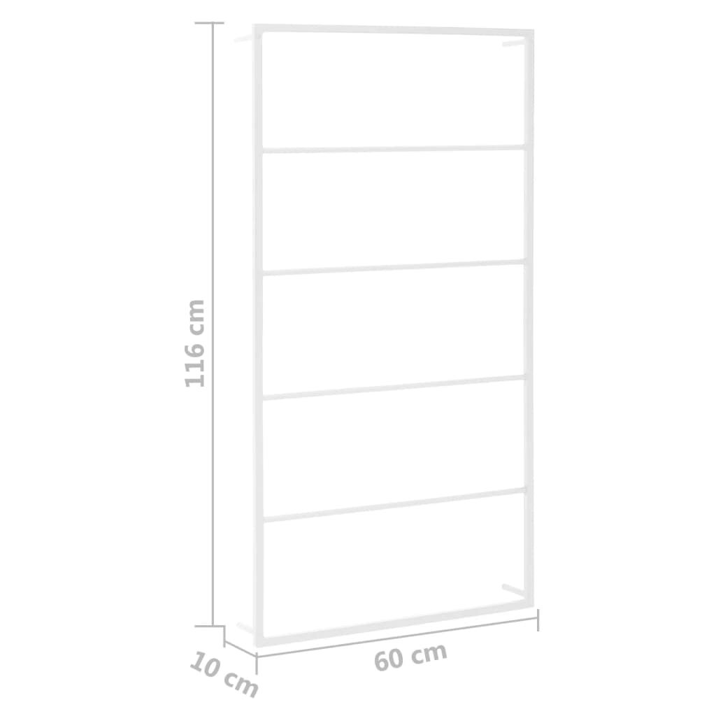 vidaXL Βάση για Πετσέτες Επιτοίχια Λευκή 60 x 10 x 116 εκ. Ατσάλινη