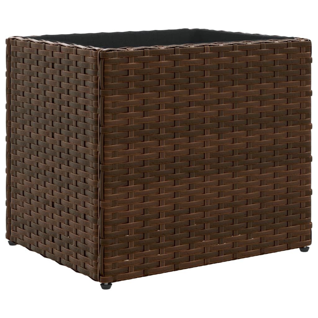 vidaXL Ζαρντινιέρα Κήπου Καφέ 36x30x32 εκ. από Συνθετικό Ρατάν
