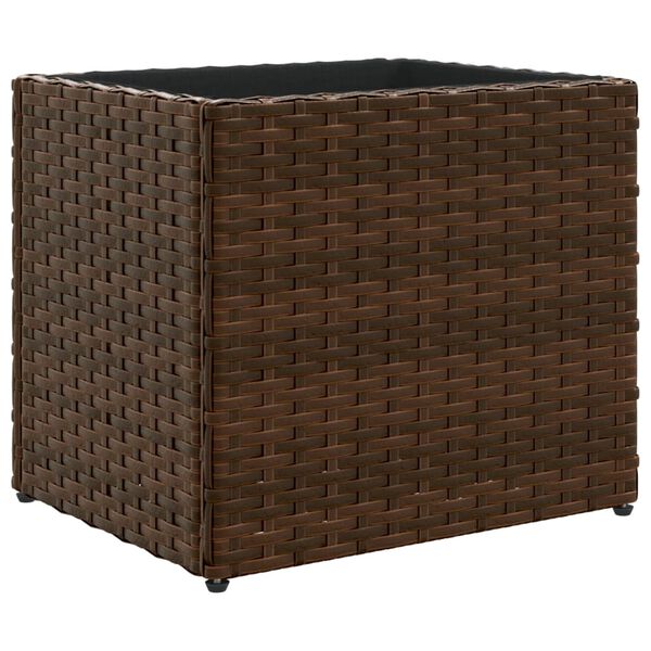 vidaXL Ζαρντινιέρα Κήπου Καφέ 36x30x32 εκ. από Συνθετικό Ρατάν