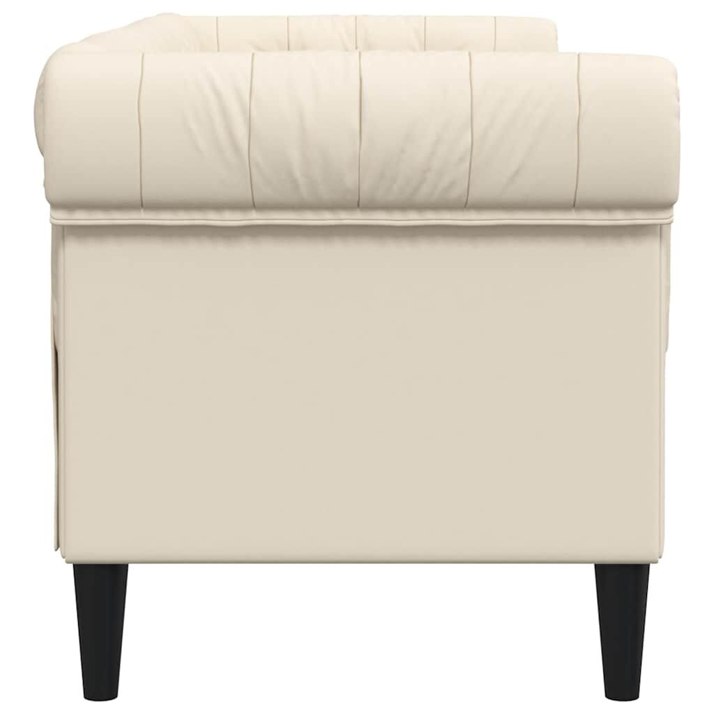 vidaXL Καναπές Διθέσιος Chesterfield Λινό