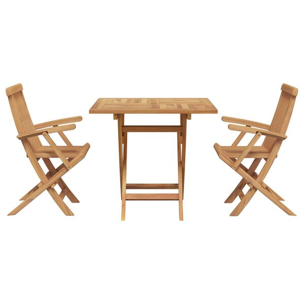 vidaXL Σετ Τραπεζαρίας Κήπου 2 pcs Καφέ Μασίφ ξύλο teak