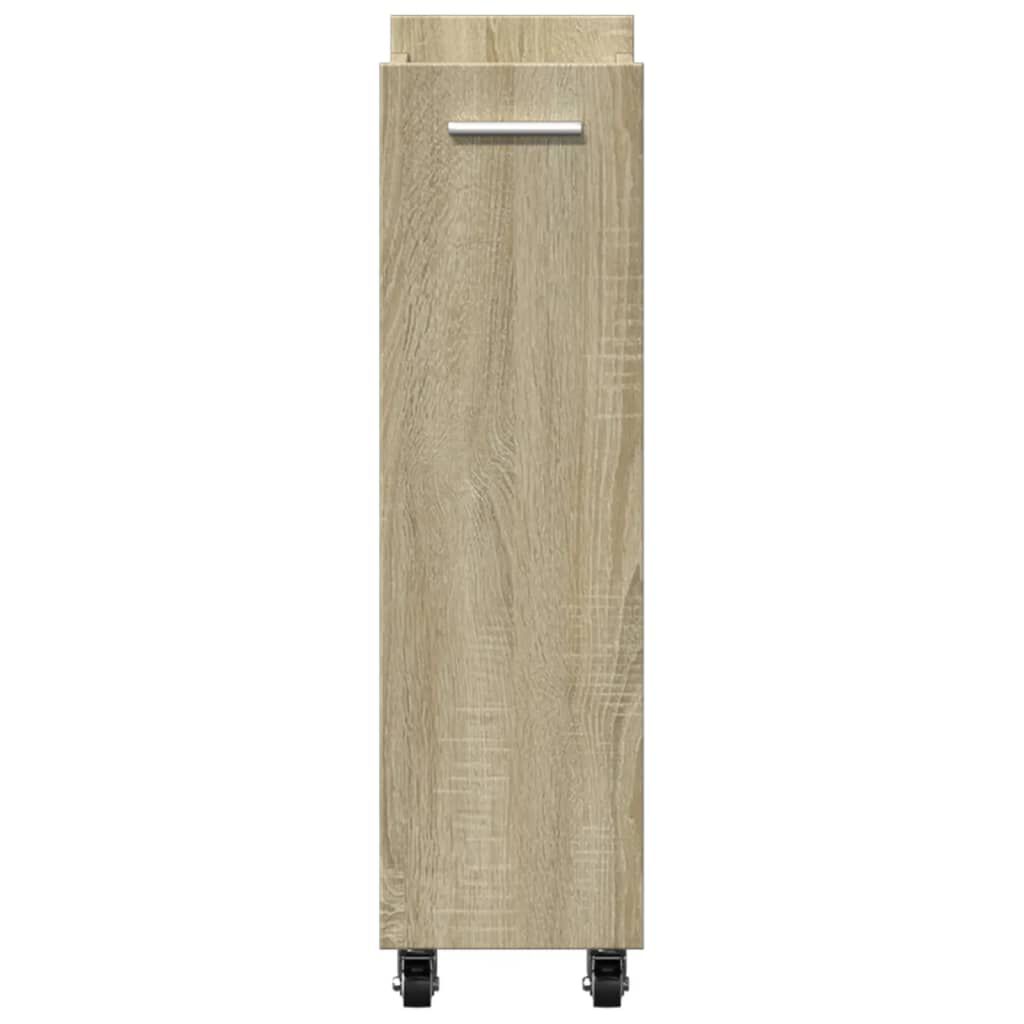 vidaXL Έπιπλο με Ρόδες Sonoma Δρυς 60x22x79 εκ. από Επεξεργασμένο Ξύλο