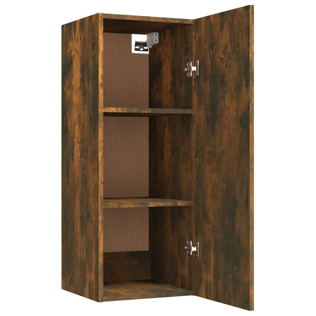 vidaXL Ντουλάπι Τοίχου Καπνιστή δρυς 34,5x34x90 εκ. Επεξεργασμένο Ξύλο