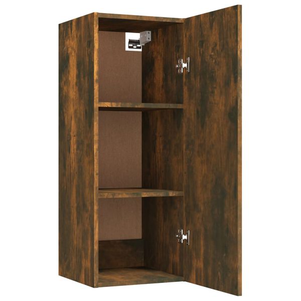 vidaXL Ντουλάπι Τοίχου Καπνιστή δρυς 34,5x34x90 εκ. Επεξεργασμένο Ξύλο