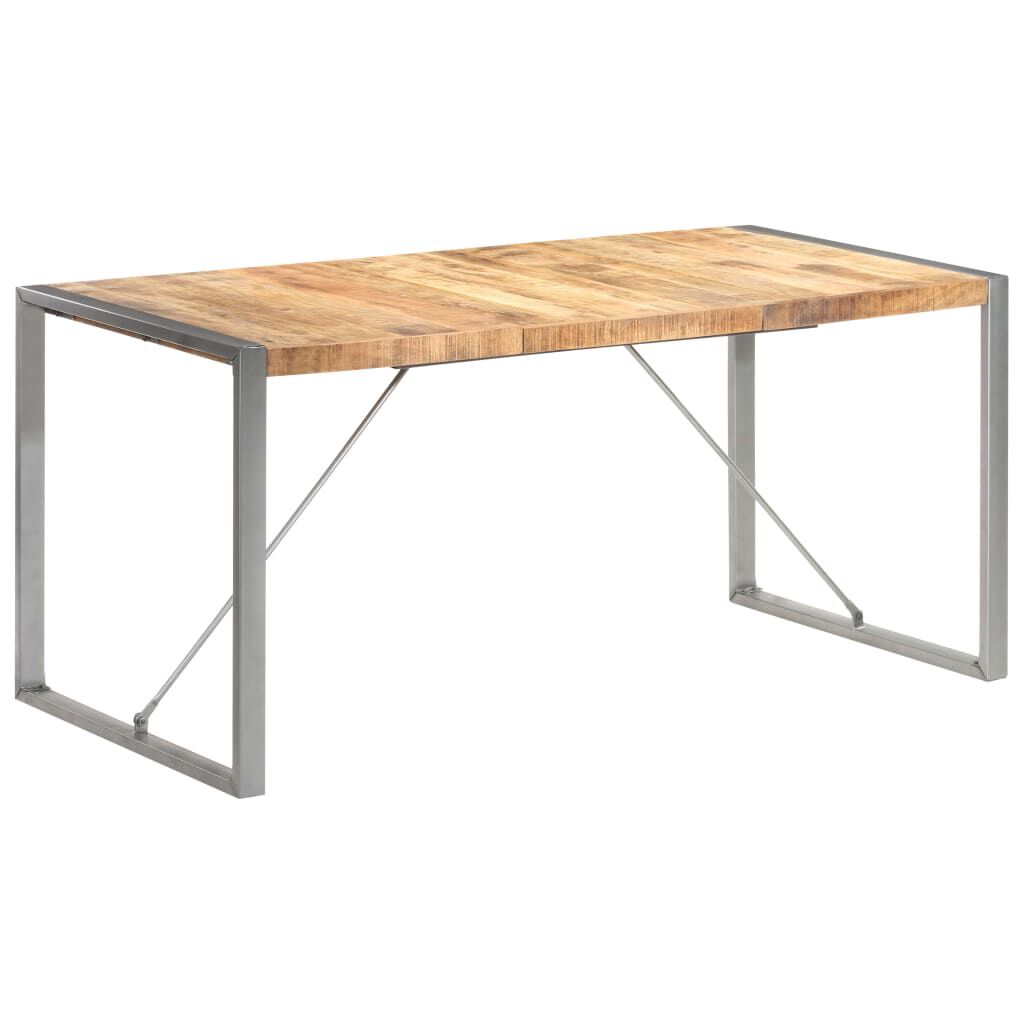 vidaXL Τραπεζαρία 160 x 80 x 75 εκ. από Μασίφ Ακατέργαστο Ξύλο Μάνγκο