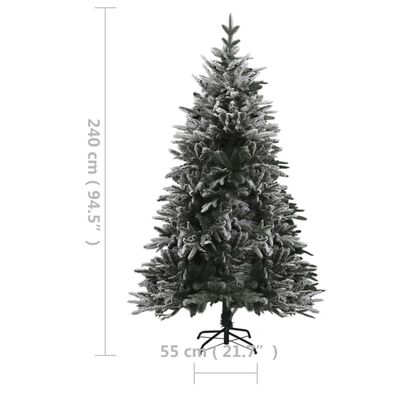 vidaXL Χριστουγεν Δέντρο Τεχνητό Προφωτισμένο Τεχν. Χιόνι 240εκ PVC&PE