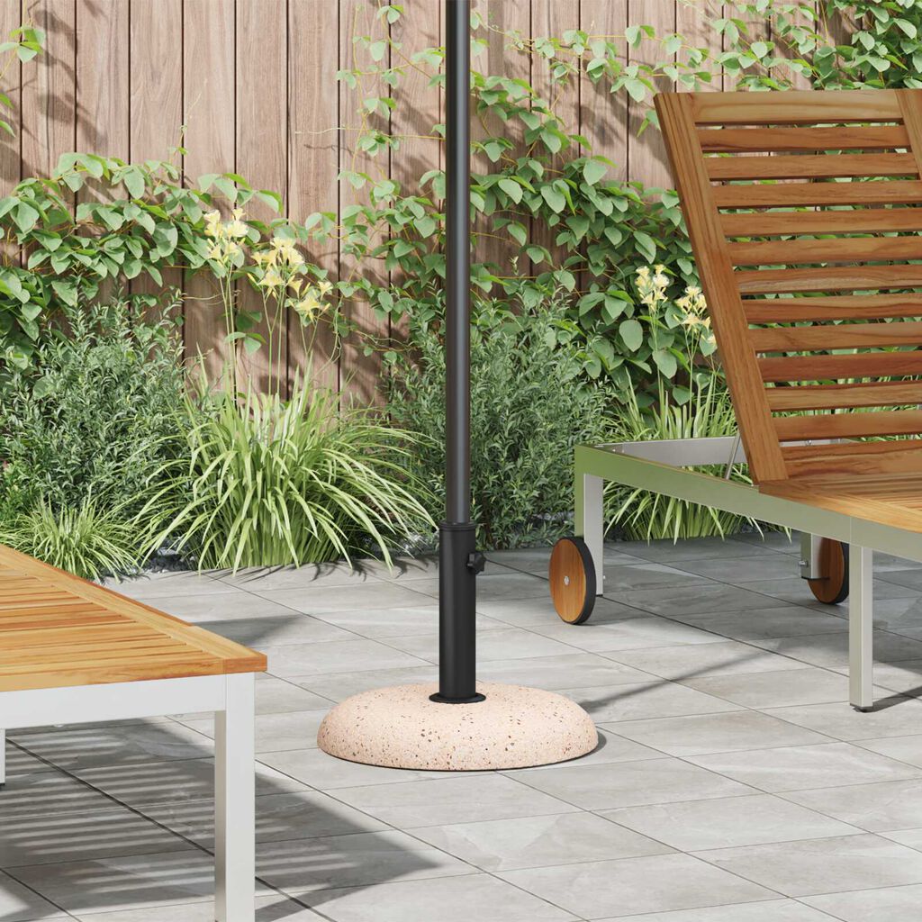 vidaXL Βάση Παρασόλ για Πόλους 37/42/52/58mm Κίτρινο Σκυρόδεμα 20 kg