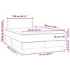 vidaXL Κρεβάτι Boxspring με Στρώμα&LED Μαύρο 120x190εκ.Συνθετικό Δέρμα