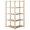vidaXL Γωνιακή Ραφιέρα 5 Επιπέδων 82,5x82,5 x170 εκ. Μασίφ Ξύλο Πεύκου