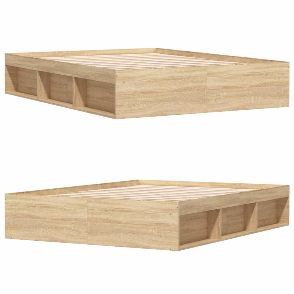 vidaXL Πλαίσιο Κρεβατιού Sonoma Δρυς 140x200 εκ.