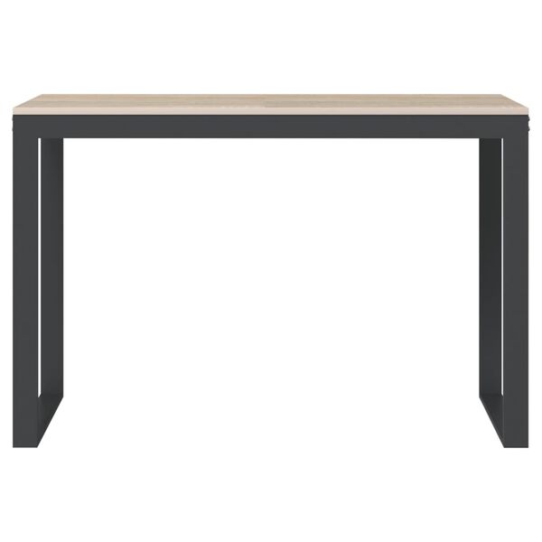 vidaXL Γραφείο Υπολογιστή Μαύρο/Δρυς 110 x 60 x 73 εκ. από Μοριοσανίδα