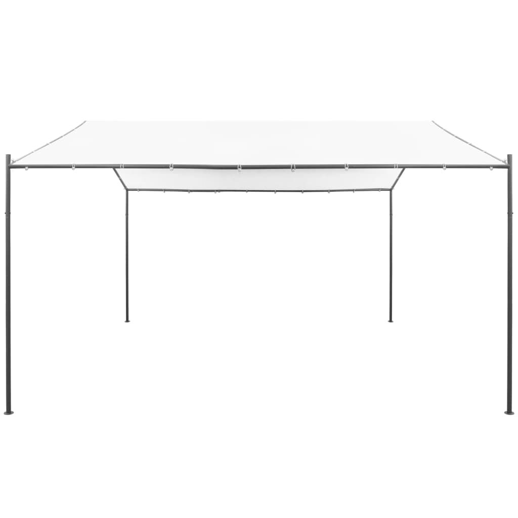 vidaXL Κιόσκι Κήπου Λευκό 400 x 400 x 260 εκ. 180 γρ./μ²