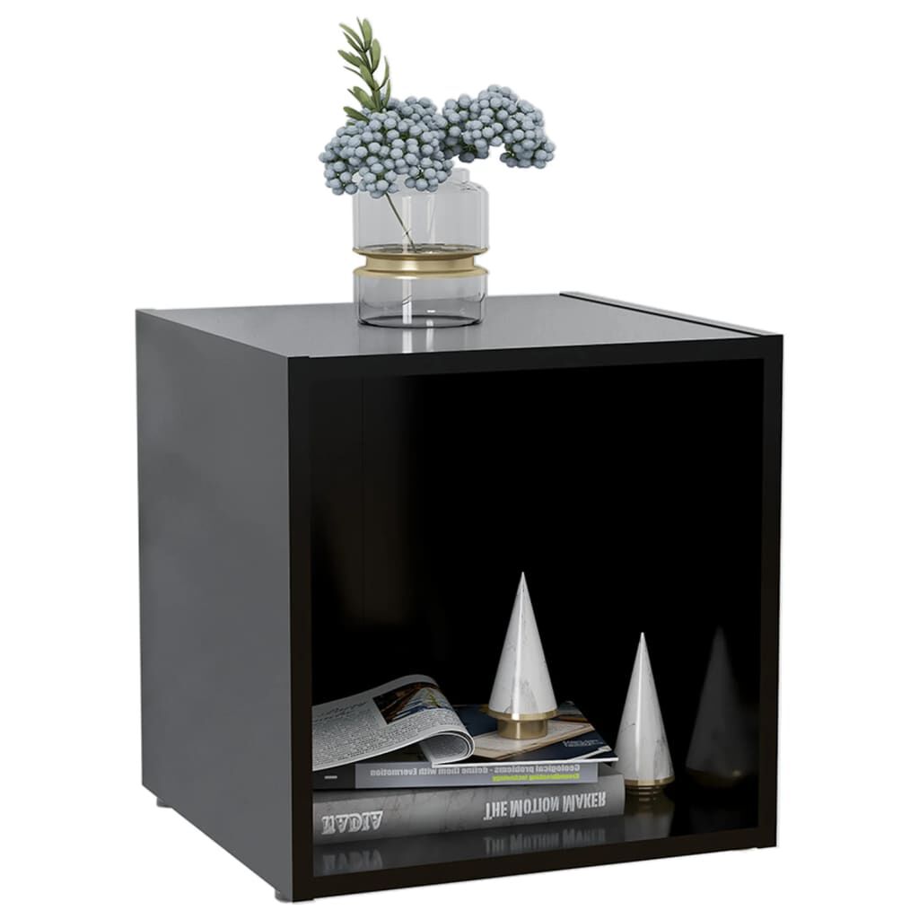 vidaXL Έπιπλα Τηλεόρασης 4 τεμ. Μαύρα 37 x 35 x 37 εκ. από Επεξ. Ξύλο