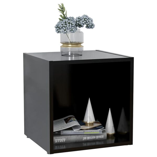 vidaXL Έπιπλα Τηλεόρασης 4 τεμ. Μαύρα 37 x 35 x 37 εκ. από Επεξ. Ξύλο