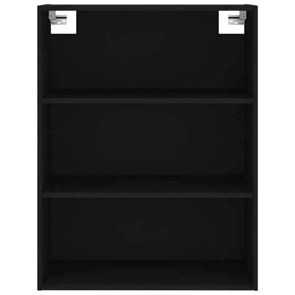vidaXL Ντουλάπι Μαύρο 69,5x34x180 εκ. από Επεξεργασμένο Ξύλο
