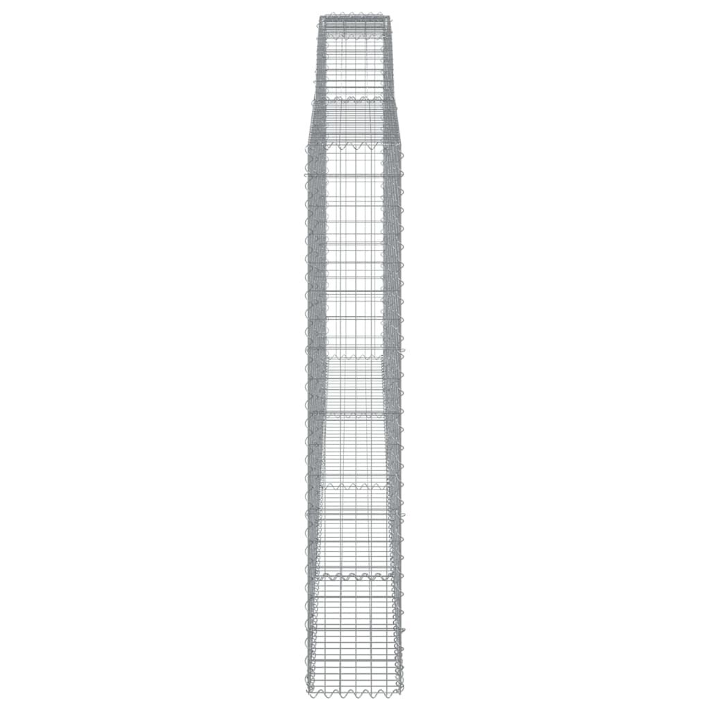 vidaXL Συρματοκιβώτια Τοξωτά 8 τεμ. 400x30x180/200 εκ. Γαλβαν. Ατσάλι