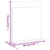 vidaXL Καθρέφτης Μπάνιου με Ράφι BERG Μαύρο 60x12x70 εκ. Μασίφ Ξύλο