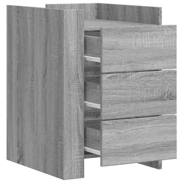 vidaXL Κομοδίνο Γκρι Sonoma 45x50x65 εκ. από Επεξεργασμένο Ξύλο