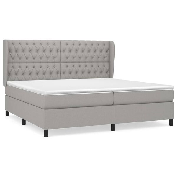 vidaXL &Kappa;&rho;&epsilon;&beta;ά&tau;&iota; Boxspring &mu;&epsilon; &Sigma;&tau;&rho;ώ&mu;&alpha; &Alpha;&nu;&omicron;&iota;&chi;&tau;ό &Gamma;&kappa;&rho;&iota; 200x200 &epsilon;&kappa;. &Upsilon;&phi;&alpha;&sigma;&mu;ά&tau;&iota;&nu;&omicron;
