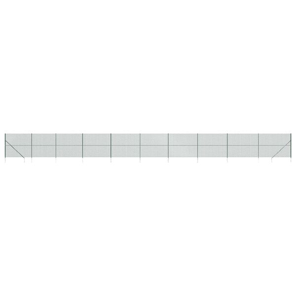 vidaXL Συρματόπλεγμα Περίφραξης Πράσινο 1,4 x 25 μ. με Καρφωτές Βάσεις