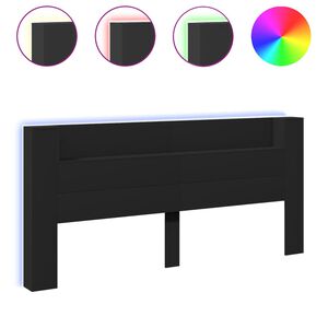 vidaXL &Kappa;&epsilon;&phi;&alpha;&lambda;ά&rho;&iota; &mu;&epsilon; &Alpha;&pi;&omicron;&theta;&eta;&kappa;&epsilon;&upsilon;&tau;&iota;&kappa;ό &Chi;ώ&rho;&omicron; &kappa;&alpha;&iota; LED &Mu;&alpha;ύ&rho;&omicron; 220x16,5x103,5 &epsilon;&kappa;.