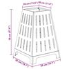 vidaXL Φωτιά Μαύρο 50 x 50 x 70 cm Κρύα έλαση από χάλυβα