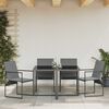 vidaXL Καρέκλες Κήπου 4 pcs Μαύρο και Ανθρακί 50.5 x 59 x 81.5 εκ.