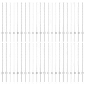 vidaXL Πό posts φράχτη 88 pcs Ασημί 140 cm Ατσάλι